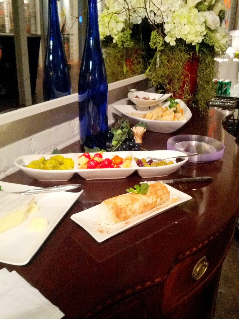 A variety of hors d'oeuvres accompanied the wine selections.