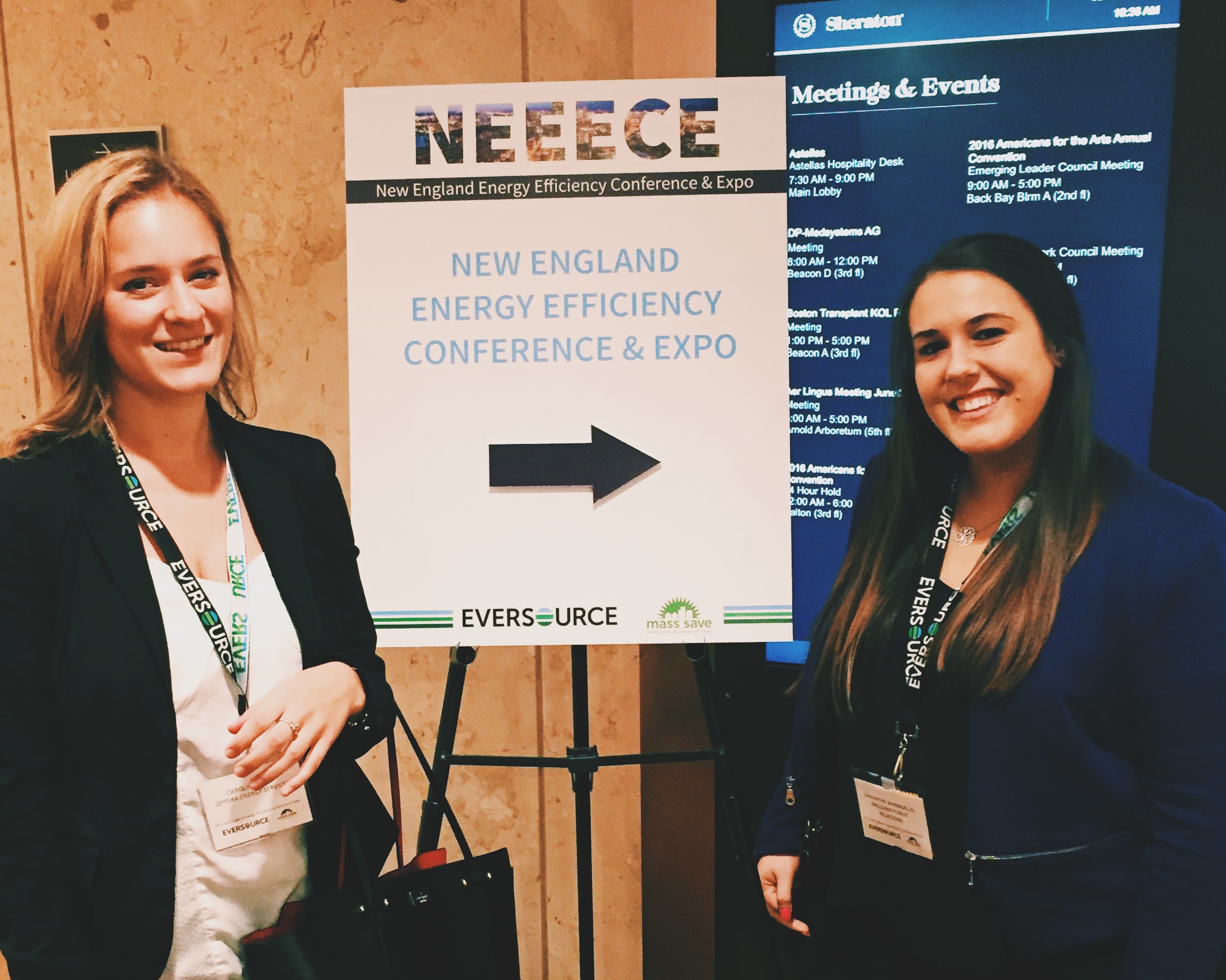 Caroline and Samantha excited to be at NEEECE 2016!