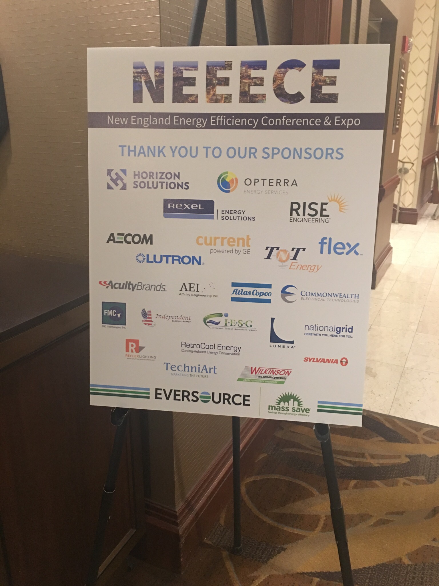All of the NEEECE 2016 sponsors 